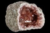 Pink Amethyst Geode Section - Argentina #124164-1